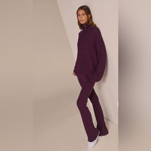 Favorite Daughter Cable Knit Turtleneck Sweater|Size  small Plum
